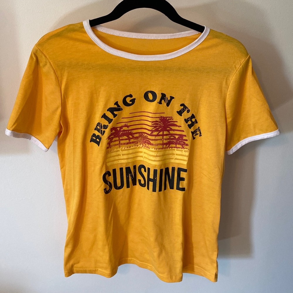 Yellow ringer shirt